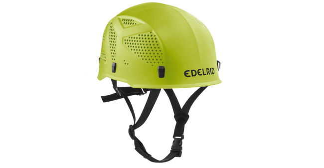Rediseño del clásico Ultralight Helmet de Edelrid, ahora con nuevos agujeros de ventilación y correas desmontables.